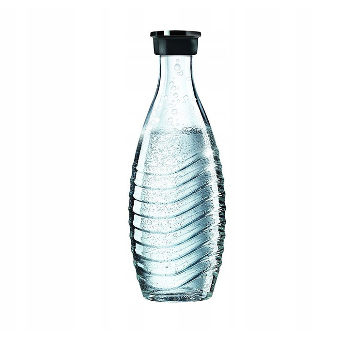Сифон для води SodaStream Crystal 2.0, скляний графин + балон CO2, чорний