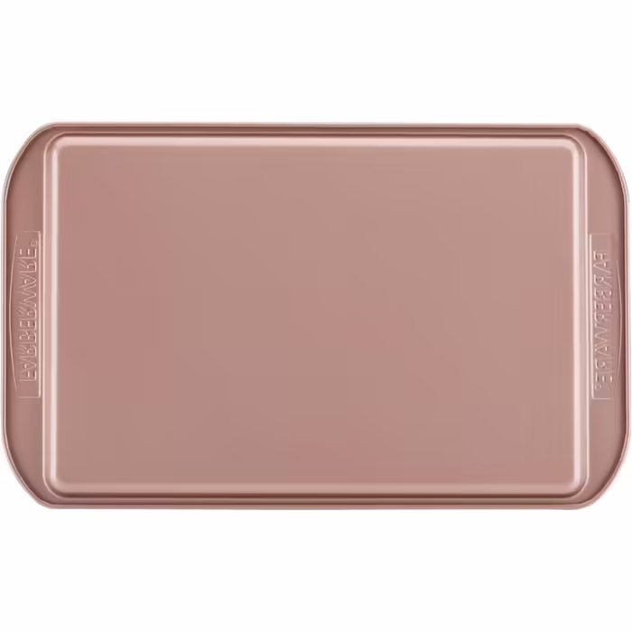 Farberware Nonstick Bakeware, Nonstick Cookie Sheet/Baking Sheet - 10 Inch x 15 Inch, Rose Gold Red