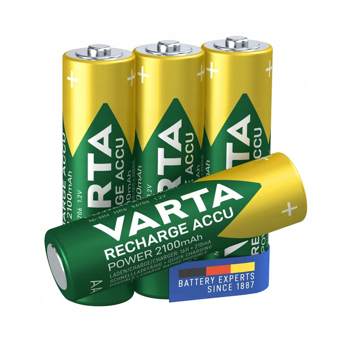 Набір: Зарядний пристрій GC VitalCharger + 4 акумулятори Varta AA R06 2100mAh