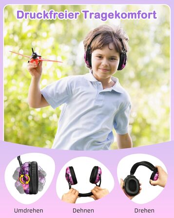 Навушники для захисту від шуму ZOHAN 030 для дітей 3-18 років, для дітей з аутизмом, для школи, концерту, галактичний дизайн