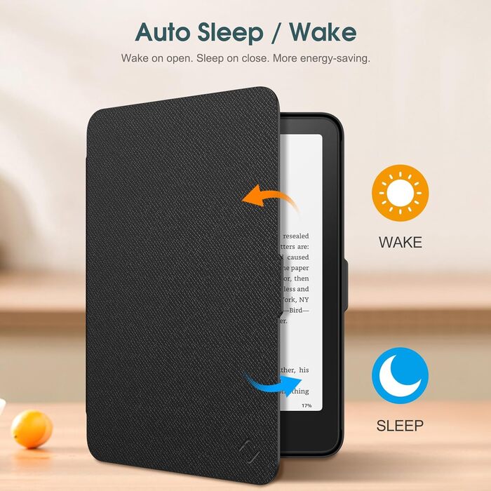 Чохол Fintie для Kindle Paperwhite 12-го покоління (2024/2025) - захисний кейс з авто-ввімкненням/вимкненням, чорний