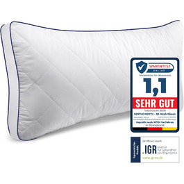 Gentle North High-Quality Pillows (40x80 cm size) - Hotel-quality, fluffy, well-filled pillow suitable for allergy sufferers (Ökotex 100 certified) - Washable at 60°C 1x | 40x80