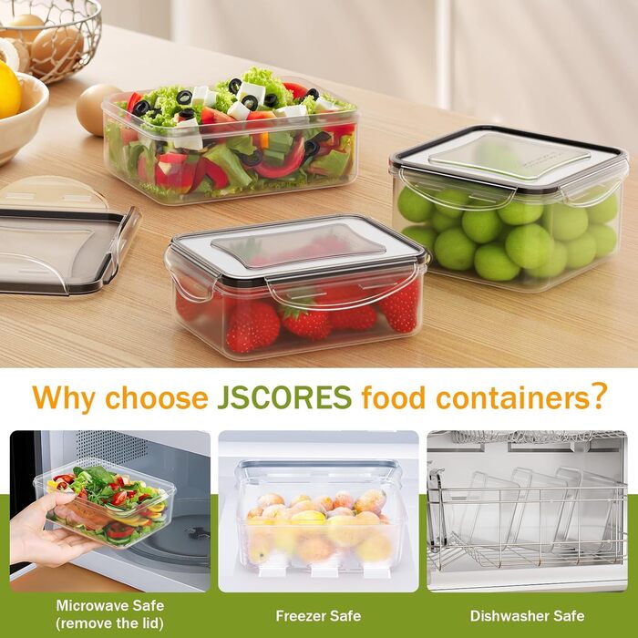 Набір контейнерів для зберігання продуктів 40 шт. з кришками, витіканнями, BPA-free, для кухні