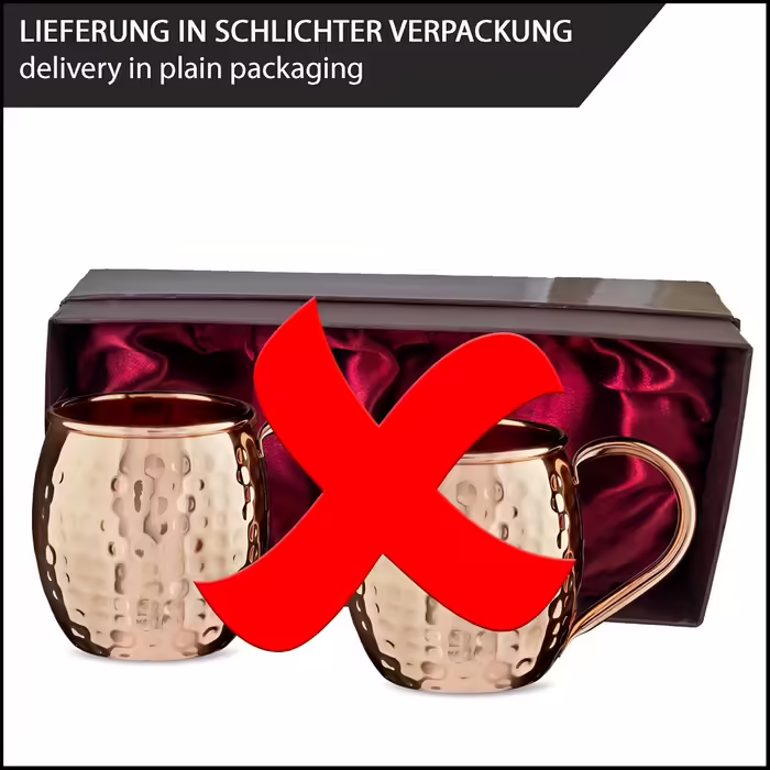 Sir Finley Monkey Moscow Mule Becher 2er Set - Copper Mugs, Pure Copper (100%) - Copper Cups 450 ml Suitable for Ayurveda (Design Fass)