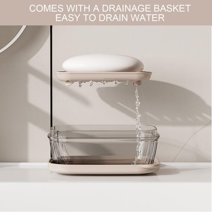 Миска для мила з водовідведенням, водонепроникна, знімна, для кемпінгу, подорожей, ванної кімнати