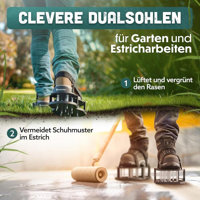 KING's Lawn Shoes Pro | Lawn Aerator Shoes + Screed Shoes | Lawn Aerator, Verticutter, and Aerifier for Lawn Aeration | Premium Lawn Shoes for Aerating and Loosening Your Lawn - Pre-assembled
