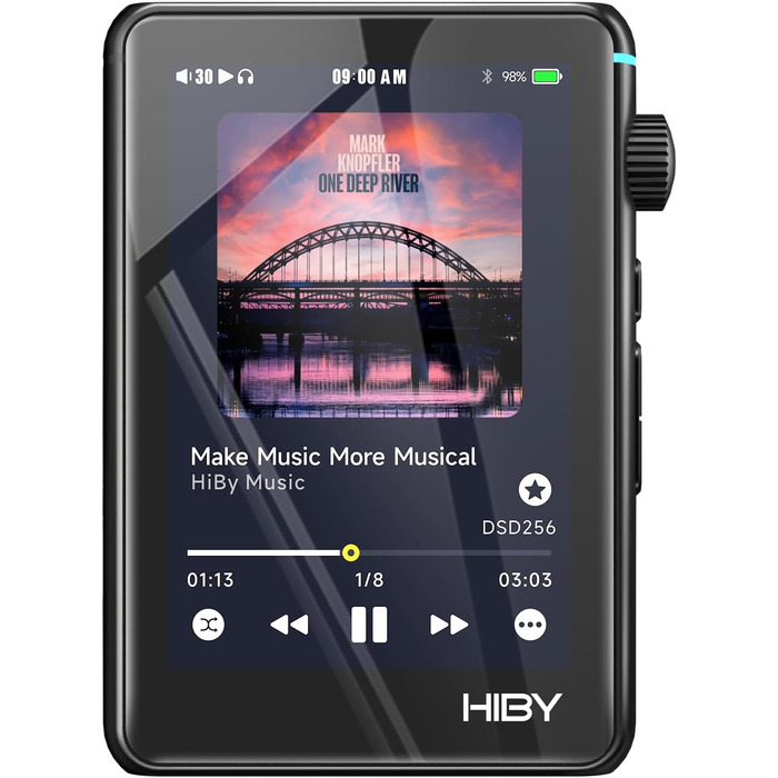 MP3-плеєр HiBy R3 II (2025) з Bluetooth 5.1, MQA, DSD, PCM, Tidal, Qobuz, 4.4mm BAL, 2TB, Чорний