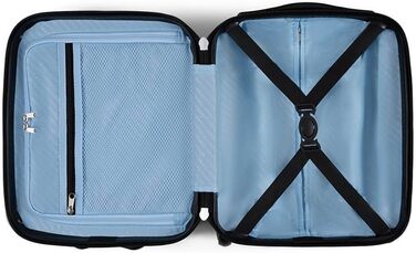 Чемодан ручної поклажі CarryOn Skyhopper з жорстким корпусом 55x35x20 см - Легкий ручний валіза TSA, подвійні колеса (Чорний, Mini)