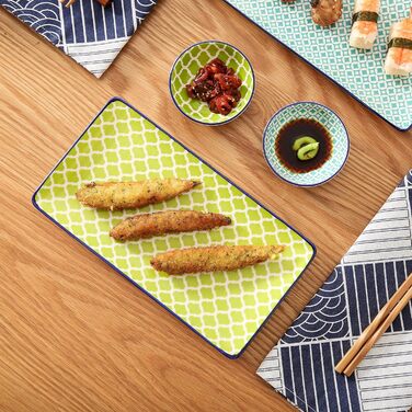 Набір посуду Vancasso HARUKA Sushi Set для суші (2 персони), кераміка, суші-тарілки, соусники, палочки для їжі