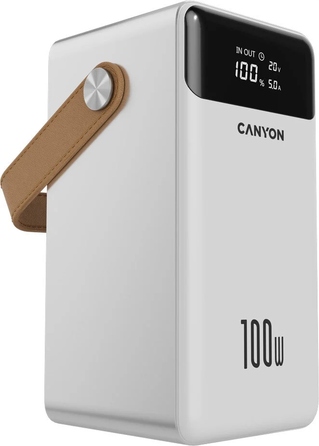 Потужний павербанк Canyon OnPower 610 60000 мАг 100 Вт, білий