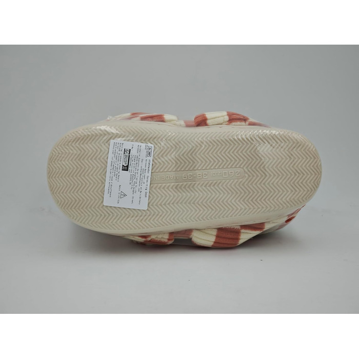 Тапочки додому для жінок та чоловіків Guyarns з м'якої плюшевої піни з пам'яті, в клітинку, з неслизькою підошвою, у формі хмари, для спальні, в приміщенні та на вулиці, розмір 38/39 EU, помаранчеві