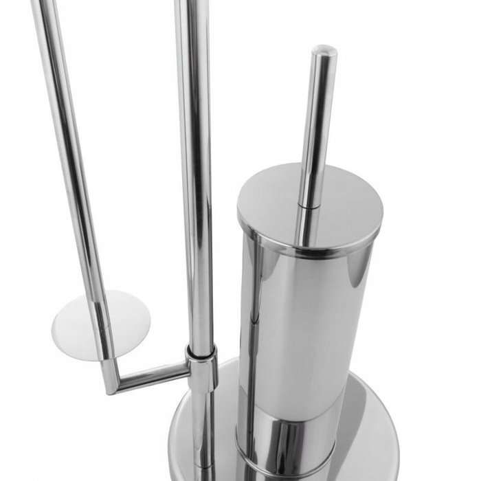 Набір для ванної кімнати Yoka: підставка з тримачем для туалетного паперу та йоржик, хром
