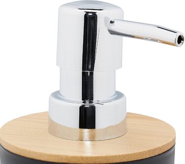 Набір для ванної кімнати Relaxdays, 6 предметів: аксесуари з пластику та бамбуку, повна комплектація, чорний колір