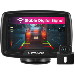 AUTO-VOX Цифрова бездротова камера заднього виду CS2 з 4,3'' LCD монітором, IP68, нічне бачення, внутрішня антена, легке встановлення