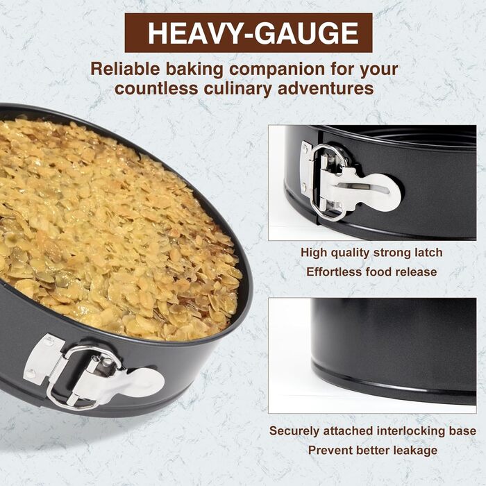 Набір форм для випічки Fensiden Premium Springform – 10.2, 17.8, 22.9, 25.4 см, 10, 7, 9, 10 дюймів