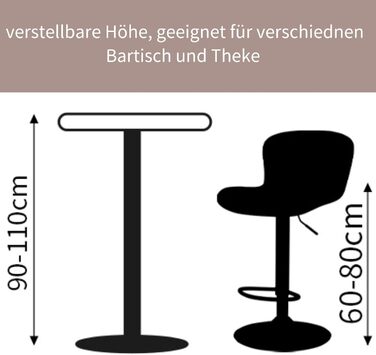 JaHECOME Faux Leather Bar Stools Set - Adjustable Height, 360° Swivel, Padded Seat for Bar, Kitchen, Bistro, Counter, Dining Room & Cafe (2, PU Beige)