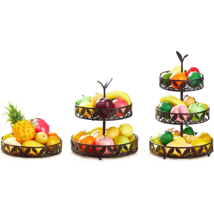 Багатоярусна фруктова корзина для кухні, підставка для фруктів, знімна корзина для зберігання, стійка для кухонного столу, робочої поверхні, обіднього столу