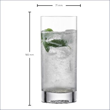 Zwiesel Glas Longdrink Glass Echo (Set of 4), stylish glasses for long drinks, dishwasher-safe Tritan crystal glasses, Made in Germany (Art. No. 123378)
