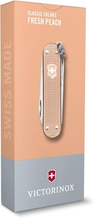 Мультитул Victorinox Classic SD Alox: Швейцарський ніж, 5 функцій, з файлом для нігтів (58 мм, колір персиковий)