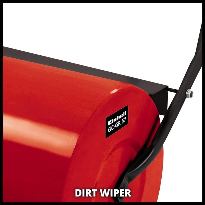 Einhell Lawn Roller GC-GR 57 (57cm width, 32cm diameter, side filling option (water and sand) with closure, adjustable dirt scraper on both sides), Red