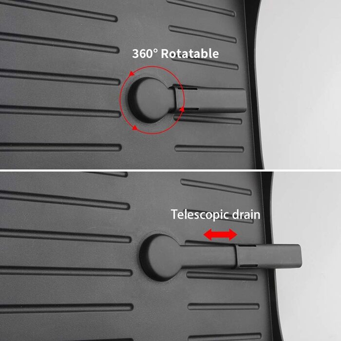 Стійка для сушіння посуду Tomorotec з алюмінію, 2 яруси, з піддоном та тримачем для столових приборів, матовий рожево-золотий