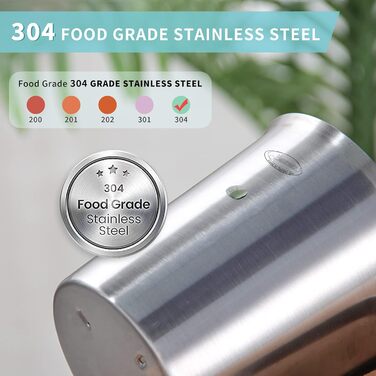Newness Focus on stainless steel measuring cups, 1500 ml stainless steel measuring cup, improved, 3 types of markings, including ml, oz, and cup, stainless steel milk frothing cup with markings and handle