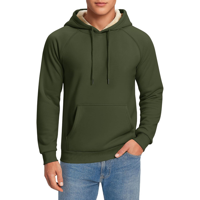 Качур Cavva для чоловіків з капюшоном, флісова кофта, військово-зелений, XL