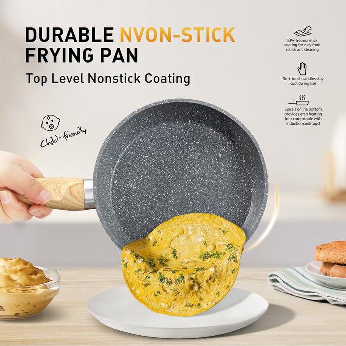 Набір посуду DishDelight з гранітним покриттям для індукційних плит (12 предметів)