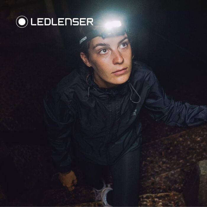 Налобний ліхтар Ledlenser HF6R Signature, 2000 лм, акумуляторний, водонепроникний IP68, з червоним світлом, для туризму та активного відпочинку, бірюзовий