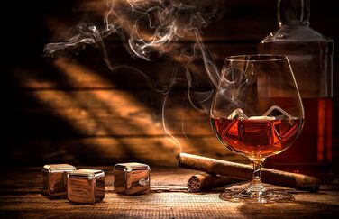 Набір кубиків льоду для віскі з нержавіючої сталі (8 шт.) - 12 шт. кубиків, щипці, мішечок, аксесуар для бару, коктейлів, джин