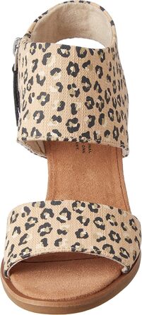 Босоніжки жіночі TOMS Majorca Cutout з вирізами та каблуком (36.5 EU, Cheetah Natural)