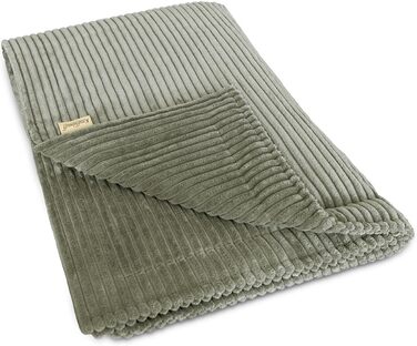 Підстилка для собак Knuffelwuff Timor, 80x60 см, хакі - м'яка та зручна, з корду, для великих, середніх та малих собак