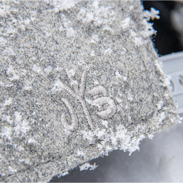 Кепка бейсболка Jumping Bird • Знімна кепка-снуд • Фетр, унісекс, сірий • Легко миється