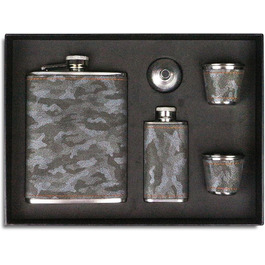 Набір фляга 260 мл з нержавіючої сталі для віскі, міні-фляга, подарунок (зелений, чорний)