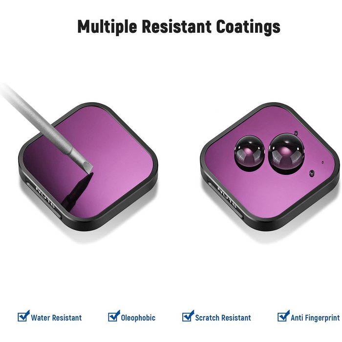 Набір фільтрів ND NEEWER (6 шт.) з лупою 15x для макрозйомки, ND8, ND16, ND32, CPL + об'єктив для GoPro Hero 13/12/11/10/9, FL-GP25