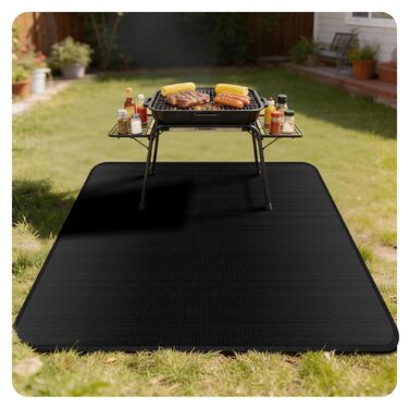 Вогнетривка підкладка для гриля та каміна 100x154 см, термостійкий килимок для захисту тераси та газону від іскор та жиру (до 980°C)