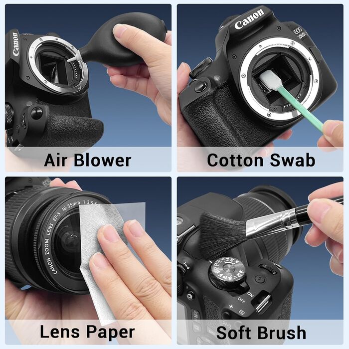 Набір для чищення камери: об'єктив, сенсор, корпус (Canon, Sony, Nikon, Pentax)