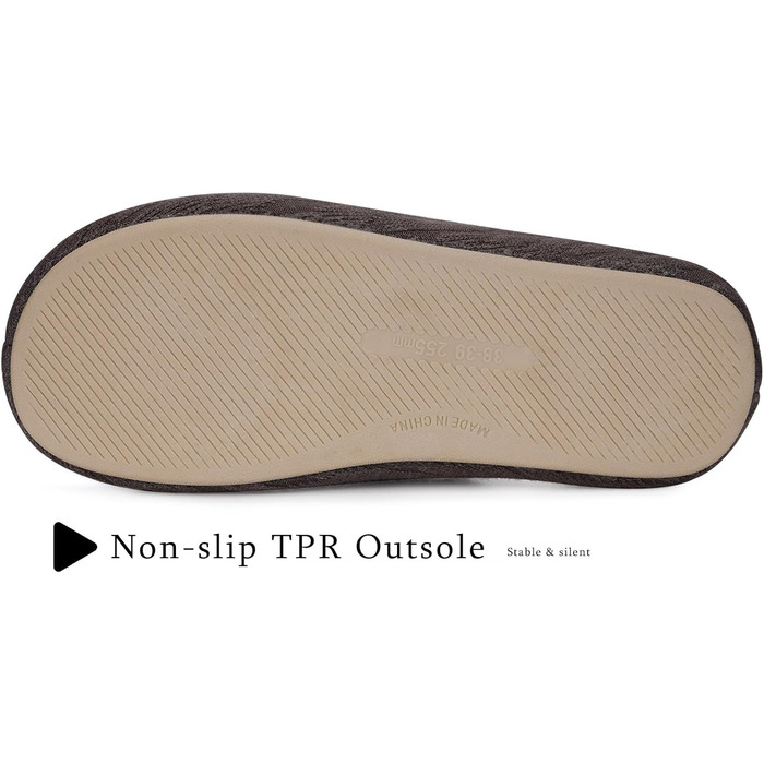 Тапочки жіночі Eagsouni з льону, комфортні, з піною пам'яті, антиковзкі, для дому, теплі, колір коричневий (39/40 EU)