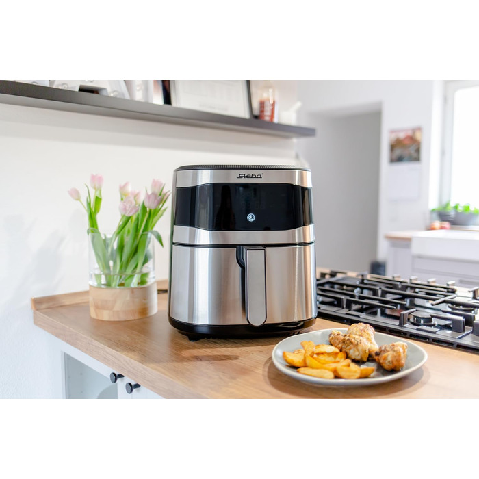 Фритюрниця Steba Family HF 8000, 8л, без олії, з сенсорним екраном, 8 програм, таймер 60 хв, 1800 Вт