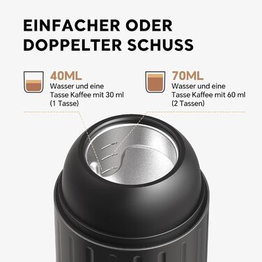 Portable Espresso Machine, Rechargeable, Electric, 12V, One-Click Heating, Automatic Coffee Machine, Compatible with Nespresso Capsules and Ground Coffee for Camping, Travel, Home (Red)