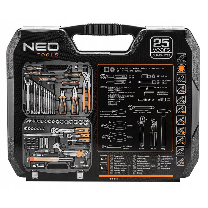 Набір інструментів NEO TOOLS, 143 предмети, 08-945