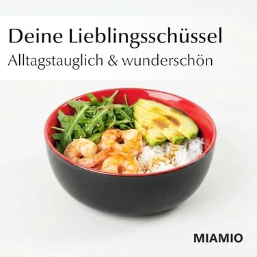 MIAMIO Le Papillon - Набір мисок для сніданку з кераміки (6 шт) 500 мл - Миючі в посудомийній машині та придатні для мікрохвильової печі