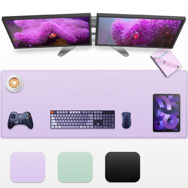 Ігровий килимок для миші Abetcabe Gaming Mauspad XXL, підкладка на стіл 1200 x 400 мм, світло-фіолетовий