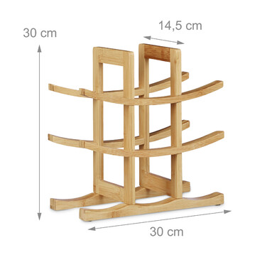 Bamboo Wine Rack for 9 Bottles