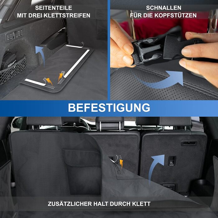 Захист для багажника автомобіля для собак – водонепроникний килимок з боковими захистами – міцний килимок для багажника для подорожей та транспортування собак