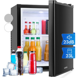 Klarstein Mini холодильник для кімнати, 23L, для напоїв та косметики, міні-бар, тихий, регульована полиця, компактний холодильник для догляду за шкірою 5-15°C, чорний