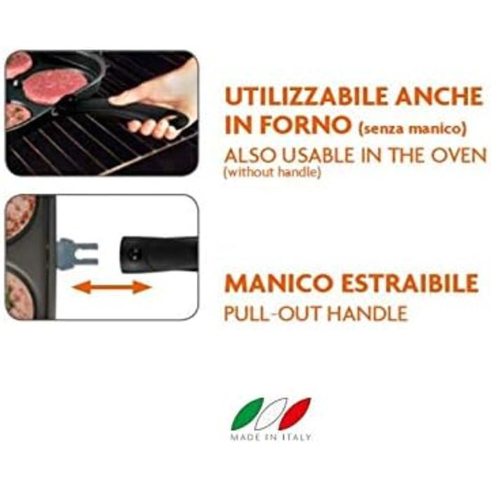 Excelsa Scheibe Cook Pan, 7 compartments, for pancakes/crepes, diameter: 28 cm, aluminum
