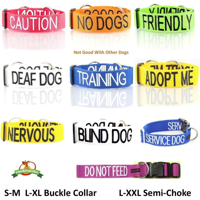 Нашийник для собак-помічників, кодований кольором, розміри S/M/L/XL, попередження інших собак про наближення (S-M), упаковка 1 шт.