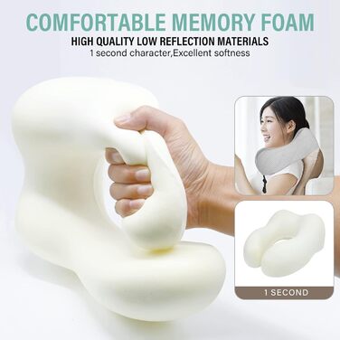 Подушка для шиї у вигляді ховрашини Memory Foam для подорожей - комфортна підтримка шиї під час подорожей літаком, автомобілем