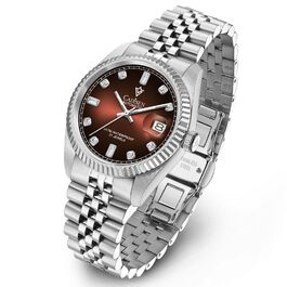 Годинник CADISEN Automatik для чоловіків: механічний годинник з сапфіровим склом та сталевим браслетом